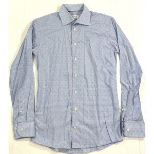 Eton Dress Shirt Mens Size Small 38 15 Brighton Slim Fit All Over Print Pattern